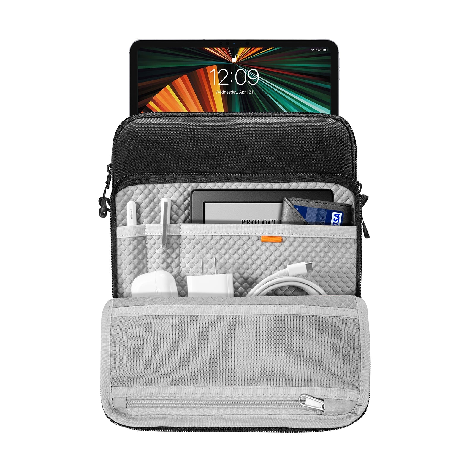 DefenderACE-H13 Tablet-Schultertasche für 11 Zoll iPad Pro | Schwarz