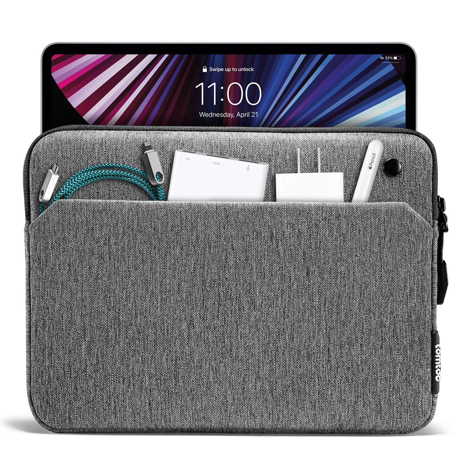 Basic-A18 Tablet-Tasche für 11 Zoll iPad Pro 4/3/2/1, iPad Air 5/4, iPad 10/9 | Grau