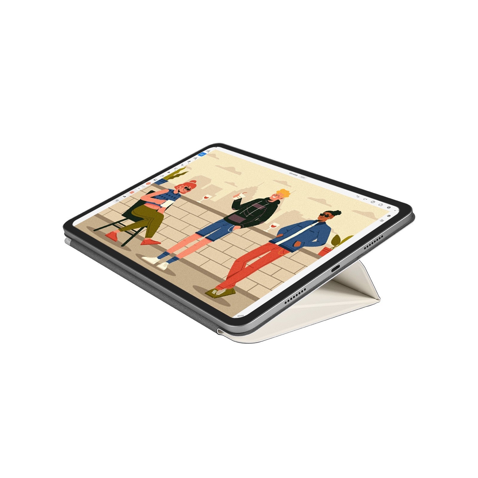 Inspire-B02 iPad Smart Folio für 10,9 Zoll iPad Air 5/4, 11 Zoll iPad Pro 2022-2018