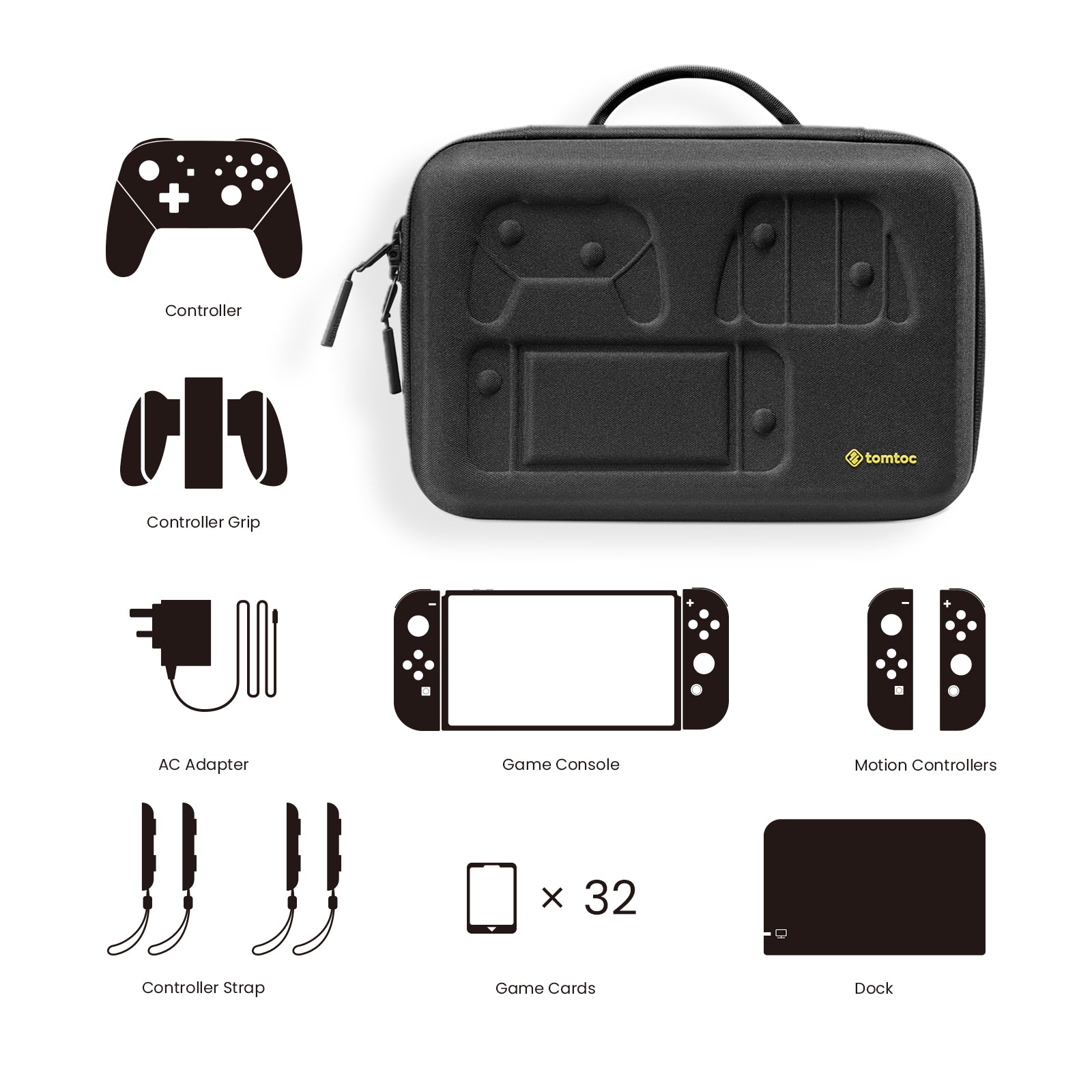 tomtoc Tragetasche für NS / Oled | Schwarz